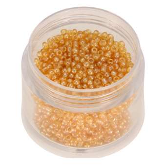 Rocailles, 20g, rund, 2mm, honigfarben luster honigfarben luster 