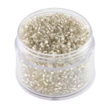 Delica, 20g, 6-kantig (hexagon), 1,5X1,2mm, transparent silverline transparent silverline
