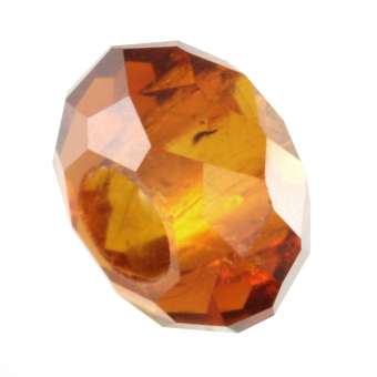 Großlochperle, 13mm, rund, honigfarben honigfarben