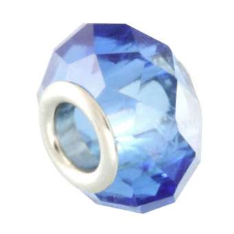 Großlochperle, 13mm, rund, royalblau royalblau