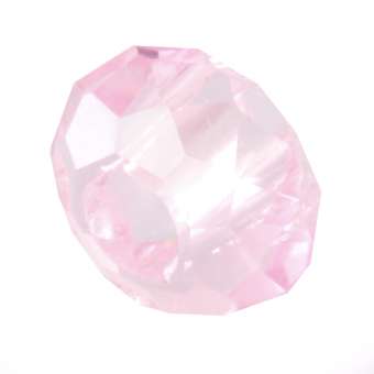 Großlochperle, 14mm, rund, rosa rosa