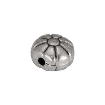 Metallperle, 6mm, silberfarben 