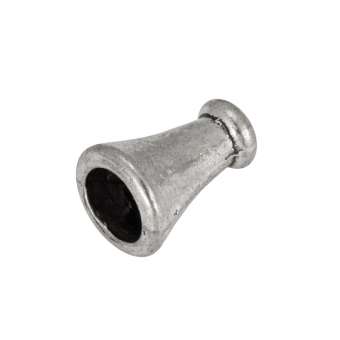 Endkappe mit Ornament, 9mm, silberfarben 