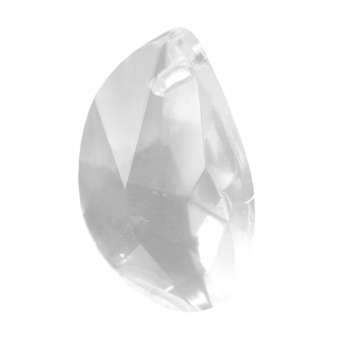 Anhänger, 28X18mm, Tropfen, transparent transparent