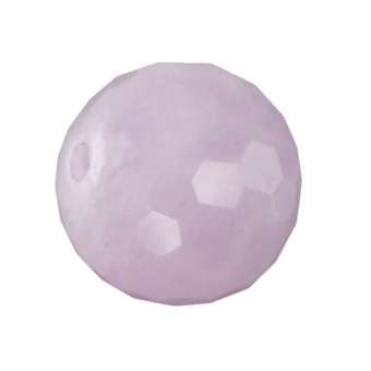 Perle, 12X12mm, Quarz (gefärbt), rund, hellviolett 