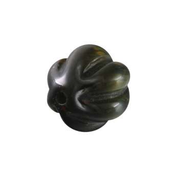 Perle, 8X8mm, Tigerauge (gefärbt), rund, grau-braun 