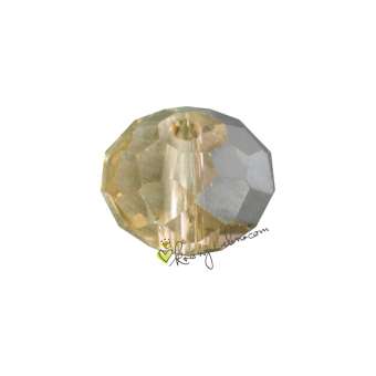 Glasschliffperle, briolette, 8X6mm, rosa-beige (silber) rosa-beige (silber)