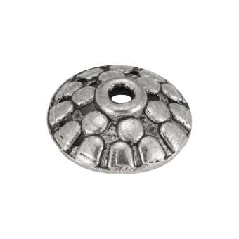 Perlenkappe, 11mm, silberfarben 