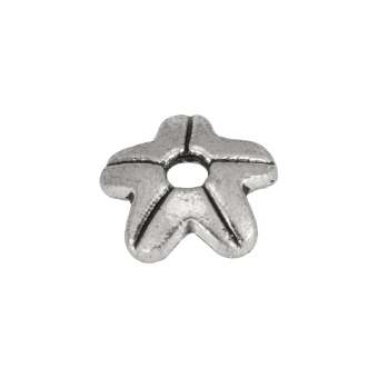 Perlenkappe, 9mm, silberfarben 