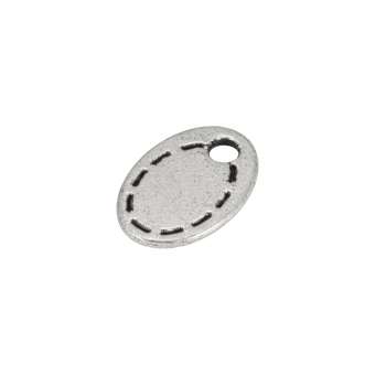 Metallanhänger, 10mm, silberfarben 
