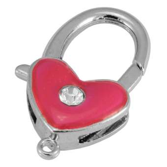 Großer Schmuckkarabiner, 32mm, silberfarben 