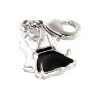 Anhänger, 12X17mm, Kleid, silberfarben silberfarben
