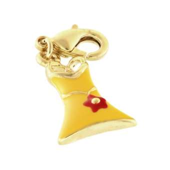 Anhänger, 10X16mm, Kleid, goldfarben hellgoldfarben