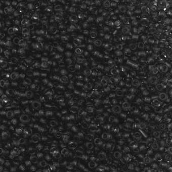 Rocailles, 50g, rund, 2mm (11/0), dunkelgrau transparent dunkelgrau transparent