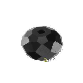 Glasschliffperle, briolette, 8X6mm, schwarz 280 schwarz 280