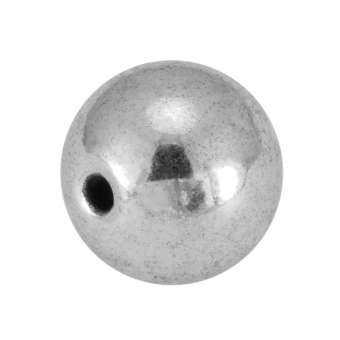 Metallperle, 10X10mm, silberfarben 