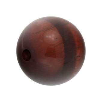 Gefärbtes Tigerauge, 12mm, rund, dunkelbraun-kuferfarben dunkelbraun-kuferfarben