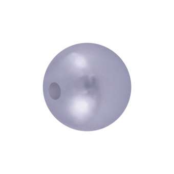 Wachsperle aus Kunststoff (10Stück), 5mm, rund, hellblau-violett hellblau-violett