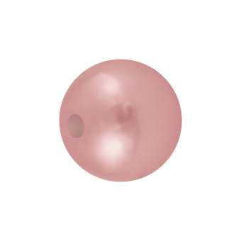 Wachsperle aus Kunststoff (10Stück), 5mm, rund, hellrosa hellrosa