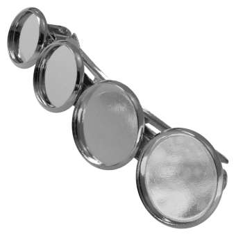 Haarspange für Ø 10, 12, 14, 16 mm große Cabochons, silberfarben silber