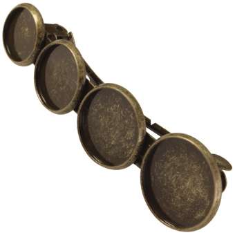 Haarspange für Ø 10, 12, 14, 16 mm große Cabochons, bronzefarben bronze