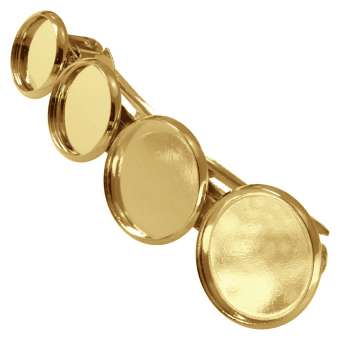 Haarspange für Ø 10, 12, 14, 16 mm große Cabochons, goldfarben gold