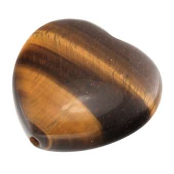 Tigerauge, 20X20mm, Herzform, dunkelbraun dunkelbraun