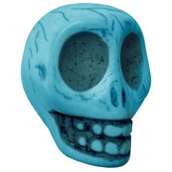 Große Motivperle, 32X25mm, Totenkopf, türkis türkis