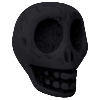 Große Motivperle, 32X25mm, Totenkopf, schwarz schwarz