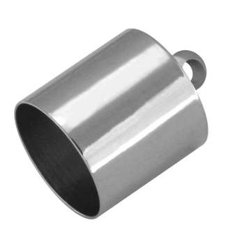 Endkappe mit Öse, Loch-Ø 12mm, 12,5X16mm, silberfarben Loch-Ø 12mm