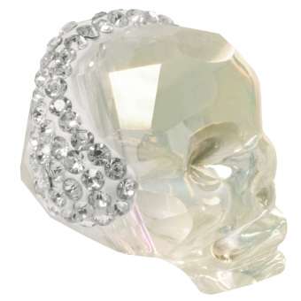 Totenkopf mit Strass, 22mm, Crystal Aurore Boreale (001 AB) Crystal Aurore Boreale (001 AB)