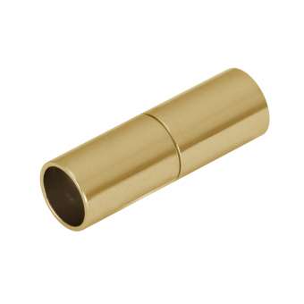 Magnetverschluss, 20X7mm, Loch-Ø 6mm, Metall, goldfarben goldfarben, Loch-Ø 6mm