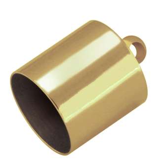 Endkappe mit Öse, Loch-Ø 14mm, 14,5X16mm, Zylinder, Goldfarben Loch-Ø 14mm