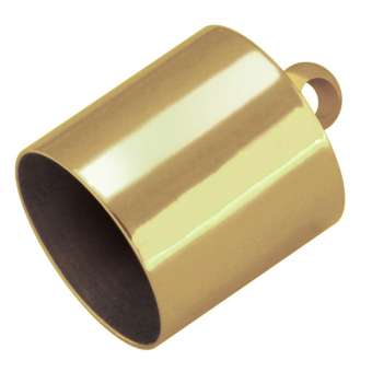 Endkappe mit Öse, Loch-Ø 16mm, 16,5X18mm, Zylinder, Goldfarben Loch-Ø 16mm