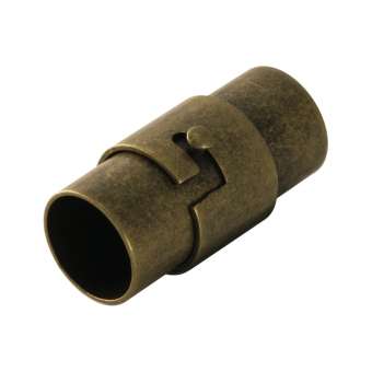 Magnetverschluss, 18X9mm, Loch-Ø 7mm, Metall, bronzefarben 