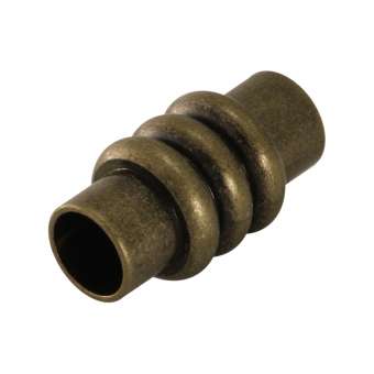 Magnetverschluss, 20X10mm, Loch-Ø 6mm, Metall, bronzefarben bronzefarben, Loch-Ø 6mm
