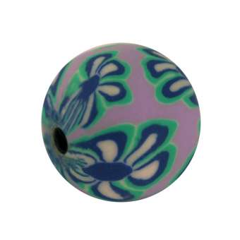 Fimoperle,10mm, rund, hellviolett 