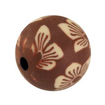 Fimoperle, 12mm, rund, hellbraun 