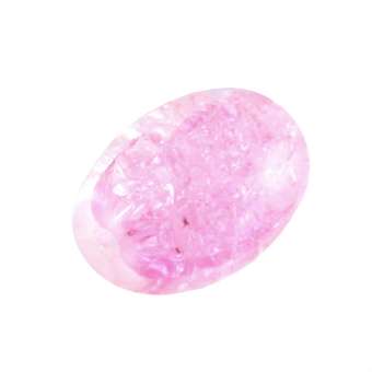 Glasperle in Kristalloptik, 10X8mm, oval, rosa rosa