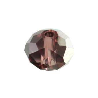 Glasschliffperle, briolette, 8X6mm, helllila (silber) helllila (silber)