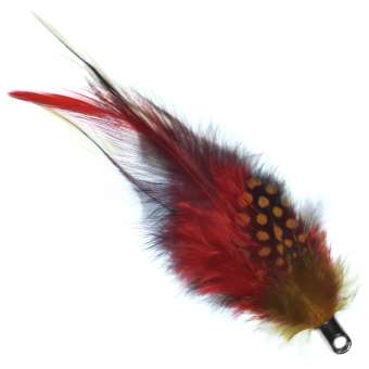 Anhänger aus echten Federn, 110X45mm, rot rot