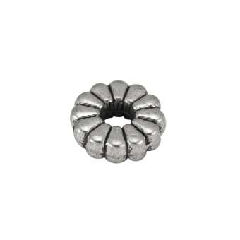 Metallperle, 7X7mm, silberfarben 