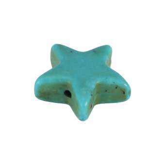 Motivperle "Stern", 11mm, türkis türkis