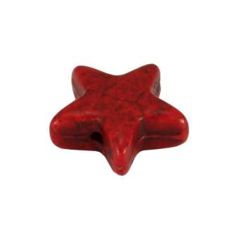 Motivperle "Stern", 11mm, dunkelrot dunkelrot