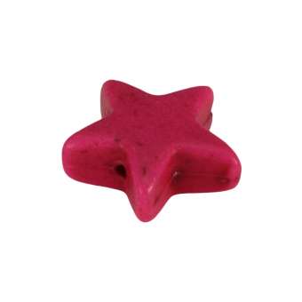 Motivperle "Stern", 11mm, dunkelrosa dunkelrosa