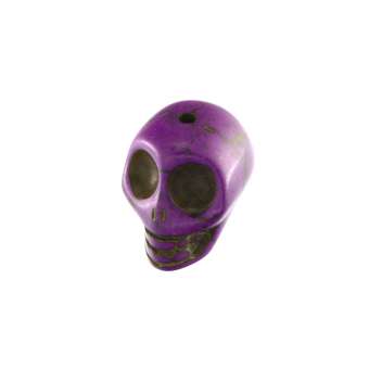 Motivperle "Totenkopf", 8mm, dunkelviolett 