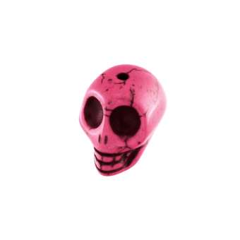 Motivperle "Totenkopf", 8mm, dunkelpink dunkelpink