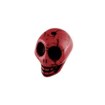 Motivperle "Totenkopf", 8mm, dunkelrot dunkelrot