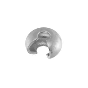 Verdeckperle (5 Stück), 5mm, silberfarben 
