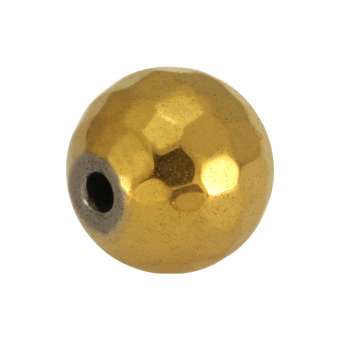 Hematitperle (facettiert), 10mm, goldfarben 